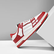AIVIIRI Red and White Low-Top Sneakers MFS003-324