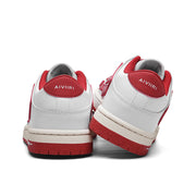 AIVIIRI White and Red Low-Top Sneakers MFS003-124