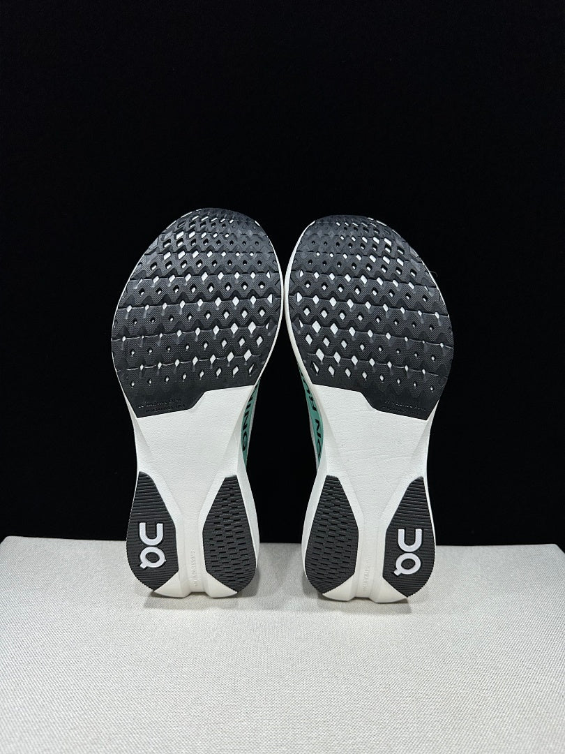 On Cloudboom Strike LS Running Shoes White Light Green