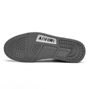 AIVIIRI Gray and White Low-Top Sneakers MFS003-043