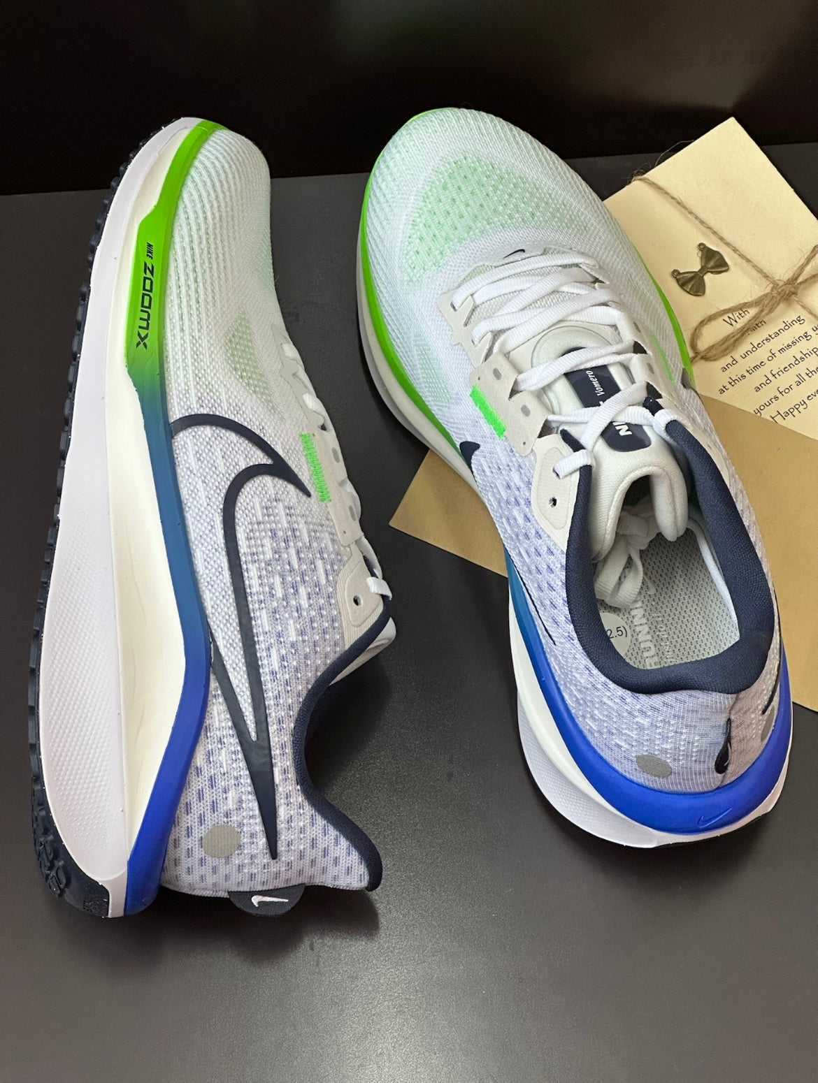 Nike Air Zoom Vomero 17 Running Shoes White Green FB1309-100