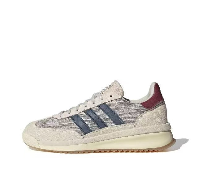 Adidas JI2500 Retro Low-Top Sneakers, Beige and Navy