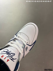 Nike Air Flight 89 White Navy Basketball Sneakers