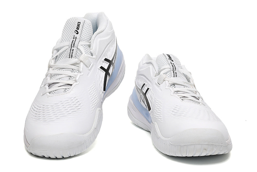 ASICS White and Black Court Sneakers