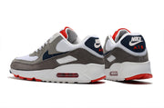 Nike Air Max 90 White Grey Red Sneakers