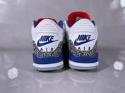 Nike Air Jordan 3 White Blue Elephant Print Sneakers