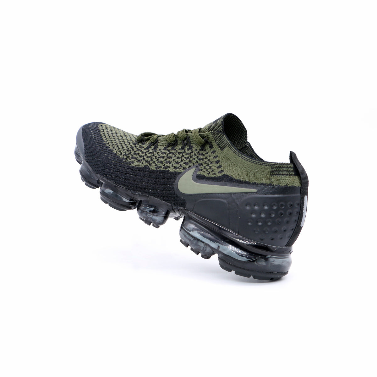 Nike Air VaporMax Flyknit Sneakers, Olive Black, 942842-0089