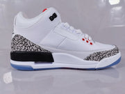 Air Jordan 3 Retro White Red Sneakers with Elephant Print