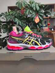 ASICS GEL-Kayano 14 Black Pink Lime Sneakers