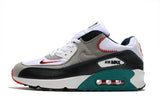 Nike Air Max 90 White Grey Black Teal Red Sneakers
