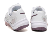ASICS White and Pink Court Sneakers