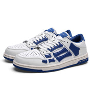White and Blue Low-Top Sneakers MFS003-123