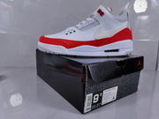 Air Jordan 3 Retro White Red Sneakers
