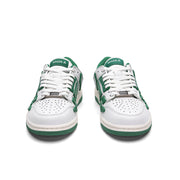 White and Green Low-Top Sneakers MFS003-114