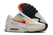 Nike Air Max 90 Sneakers Cream Red Blue