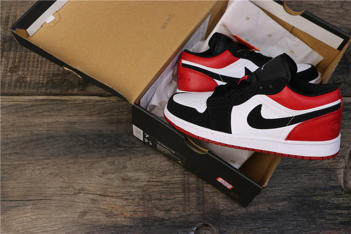 Jordan Air Jordan 1 Low Black Toe Sneakers 553558-116