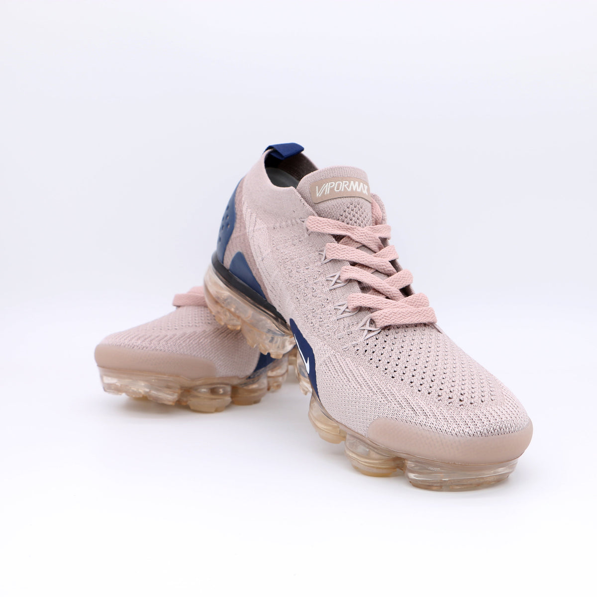 Nike Air VaporMax Flyknit Sneakers, Pink and Navy, 942842-2019