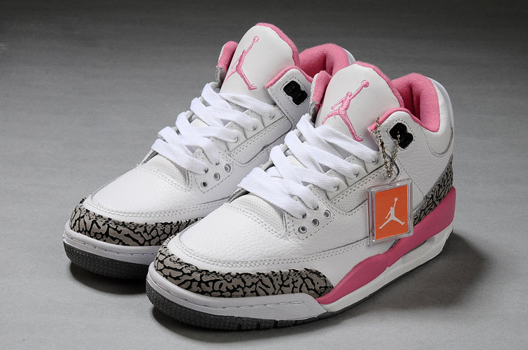 Jordan Air Jordan 3 High-Top Sneakers White Pink
