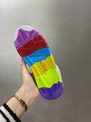 Nike Air Flight 89 High-Top Sneakers in White Multicolor