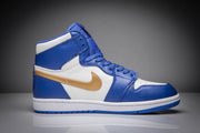 Air Jordan 1 High Blue White Gold Sneakers