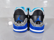 Jordan 3 Retro Black Blue Elephant Print Sneakers
