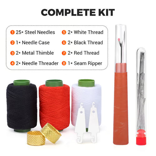 Sewing Kit 37Pcs Set – Complete Needle & Thread Kit for Home, Travel & Emergency Repairs