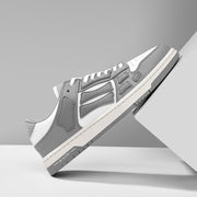AIVIIRI Gray and White Low-Top Sneakers MFS003-043