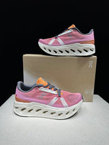 On CloudEclipse Running Shoes in Pink and White