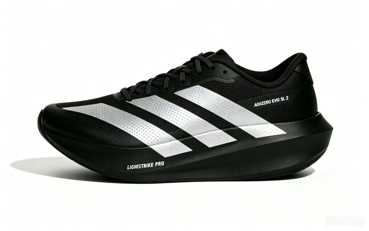 adidas Adizero Evo SL 2 Black Silver Running Shoes