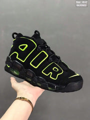 Nike Air More Uptempo Sneakers Black Volt Green