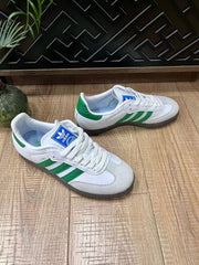 adidas Samba Sneakers White Green Gum Sole