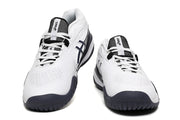 ASICS Gel-Resolution White and Navy Tennis Shoes