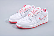 Nike Air Jordan 1 Low White and Pink Women's Sneakers