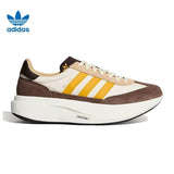 Adidas Lightstrike Running Sneakers in Brown, Yellow and White