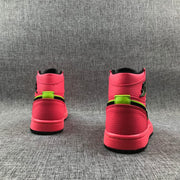 Air Jordan 1 Mid Sneakers in Pink and Black AQ9131-600