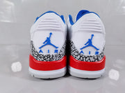 Jordan 3 Retro White Red Blue Sneakers