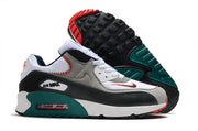 Nike Air Max 90 White Grey Black Teal Red Sneakers