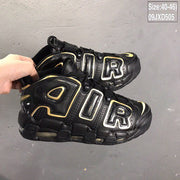 Nike Air More Uptempo Black and Yellow Sneakers 09JXD505