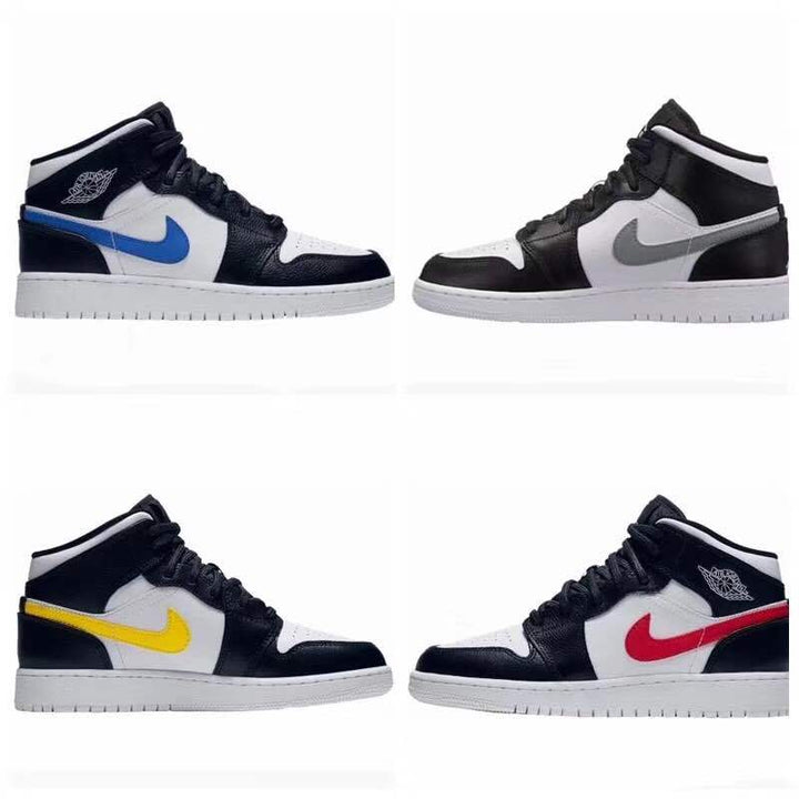Jordan Air Jordan 1 Mid Four-Color Swoosh Sneakers