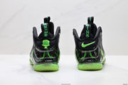 Nike Penny Hardaway Foamposite Sneakers, Black and Volt Green