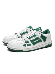AVIRY Low-Top Sneakers in White and Green, MFS003-114