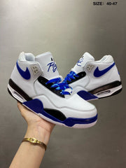Nike Air Flight 89 Sneakers White and Royal Blue