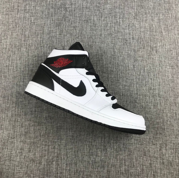 Jordan 1 Mid Reverse Black Toe Black and White Sneakers BQ6472-101
