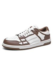 AMIRI Low-Top Sneakers in Brown and White
