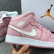 Jordan 1 Mid Pink Women’s Sneakers 555112-100