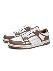 AMIRI Low-Top Sneakers in Brown and White