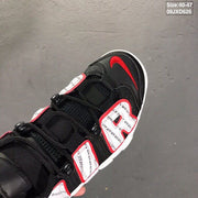 Nike Air More Uptempo Black Red White Sneakers