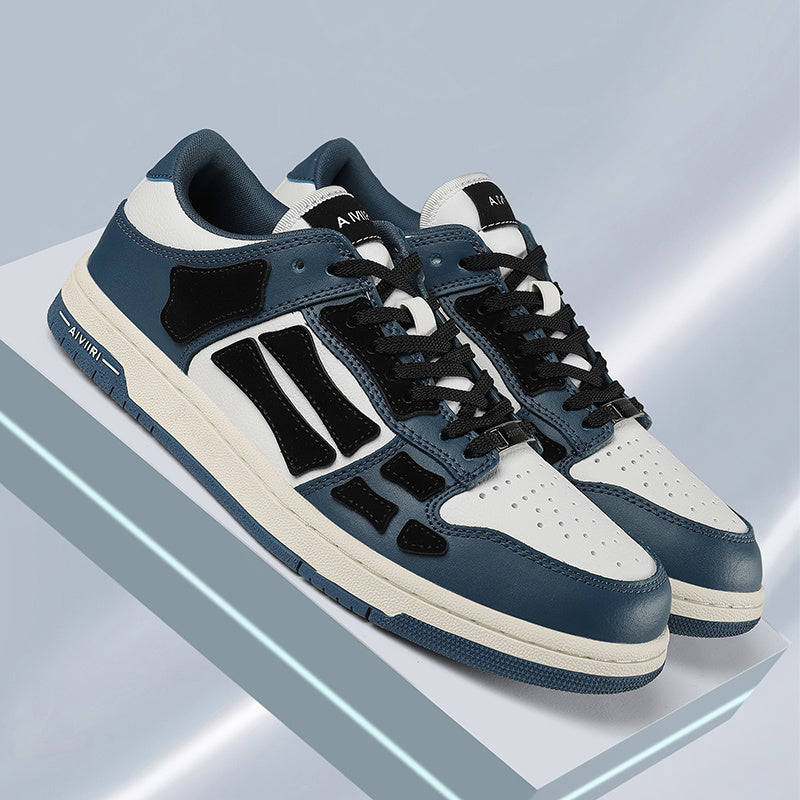 AMIRI Low-Top Sneakers in Navy, White and Black