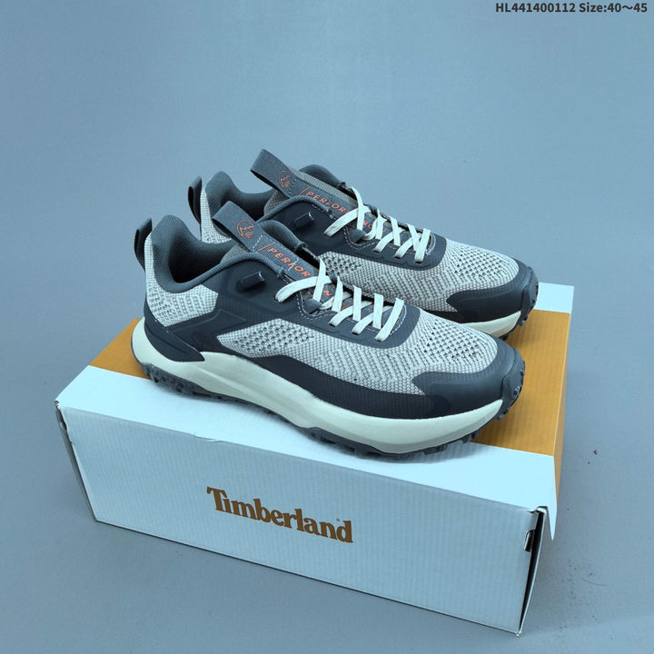 Timberland Trail Sneakers in Gray with Orange Accents