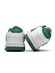AVIRY Low-Top Sneakers in White and Green, MFS003-114
